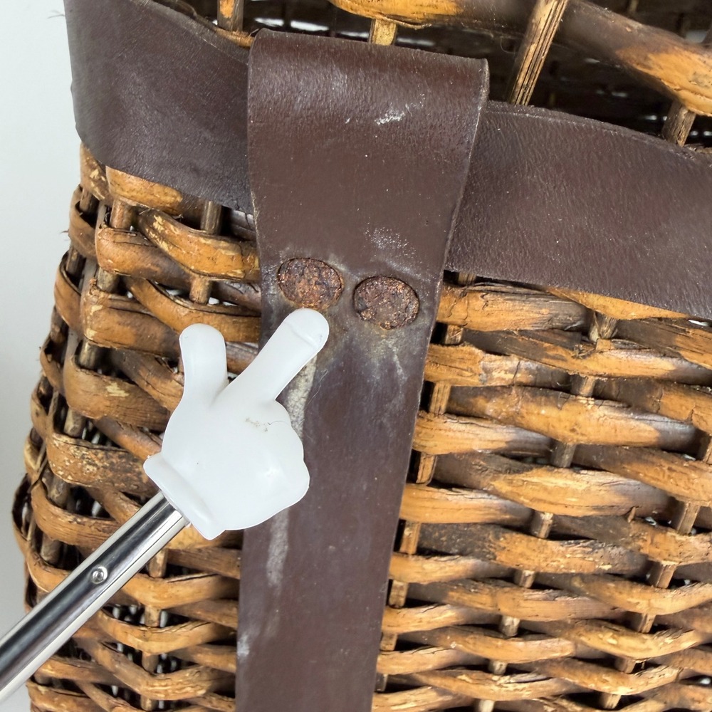 Vtg/antique Adirondack Trapper Pack Basket Woven Rustic Lodge Decor 16" - Picture 14 of 16